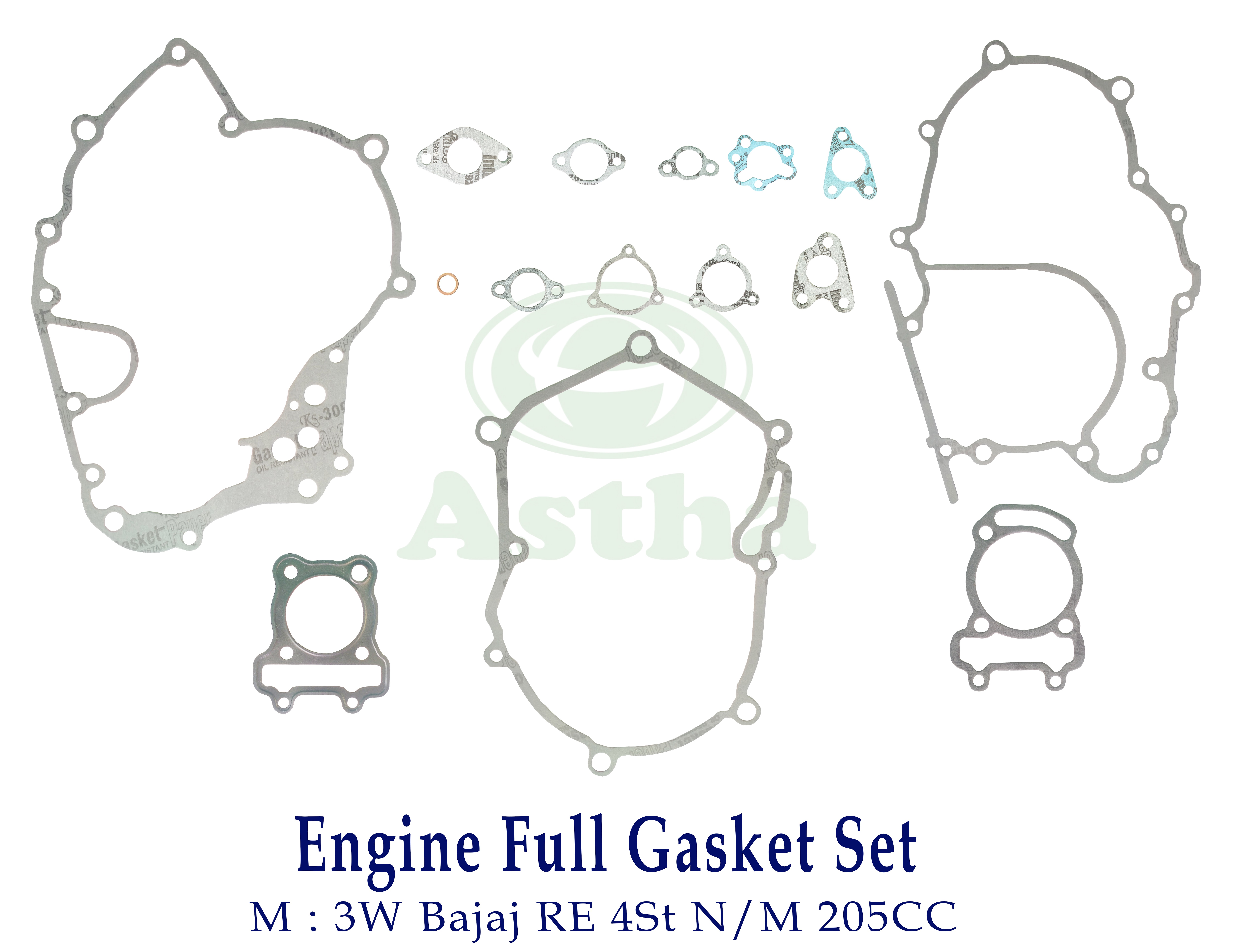 Gasket Engine Full Set (Black) 3W Bajaj RE-205cc 4St